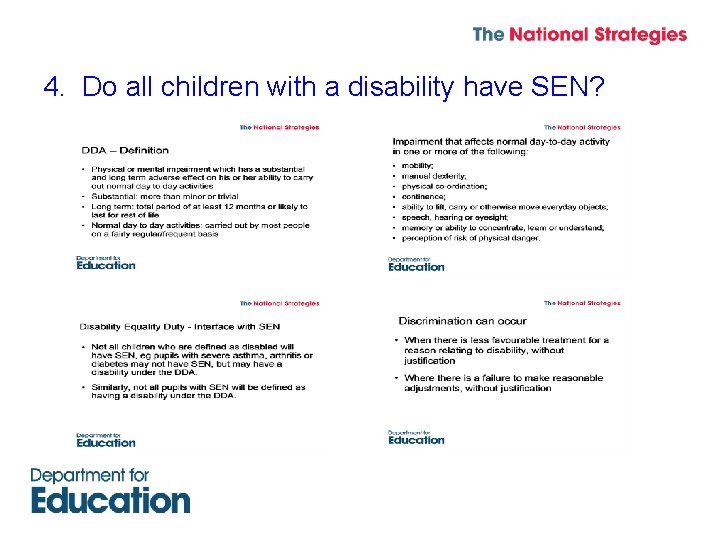 4. Do all children with a disability have SEN? 