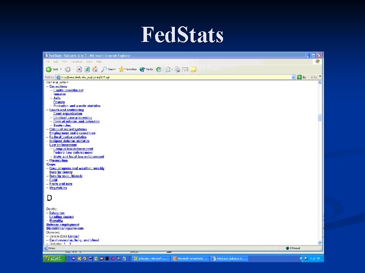 Fed. Stats 