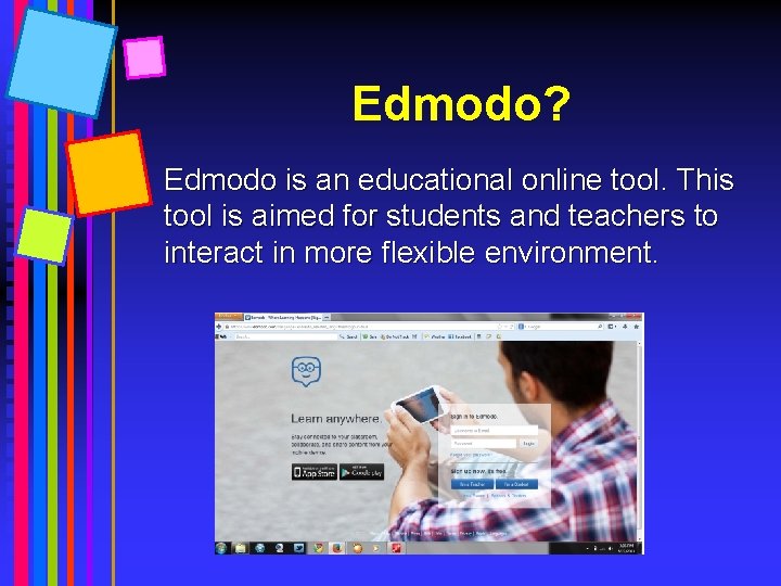 Edmodo? Edmodo is an educational online tool. This tool is aimed for students and