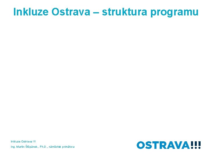 Inkluze Ostrava – struktura programu Inkluze Ostrava !!! Ing. Martin Štěpánek, . Ph. D.
