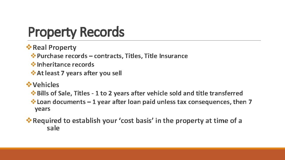 Property Records v. Real Property v. Purchase records – contracts, Title Insurance v. Inheritance