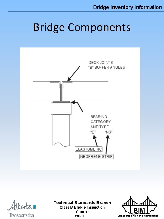Bridge Inventory Information Bridge Components Technical Standards Branch Class B Bridge Inspection Course Page