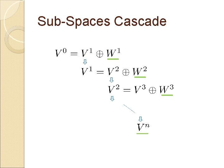 Sub-Spaces Cascade 