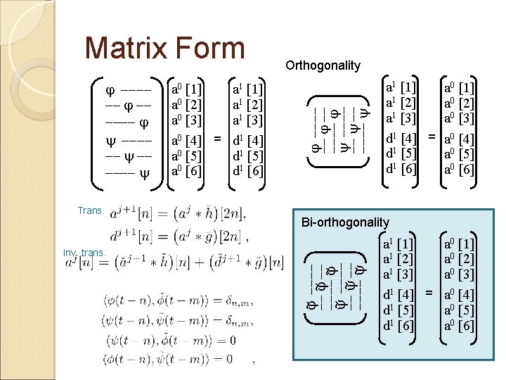 j ----- j y ----- y Trans. a 0 [1] a 1 [1] a