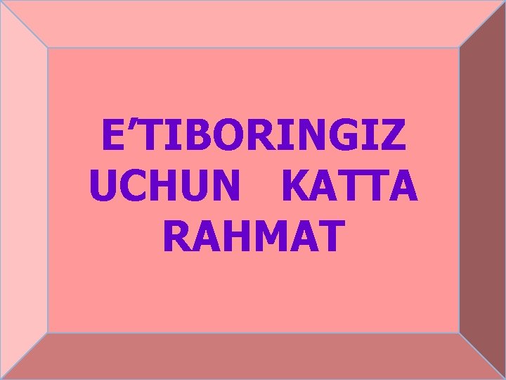 E’TIBORINGIZ UCHUN KATTA RAHMAT 