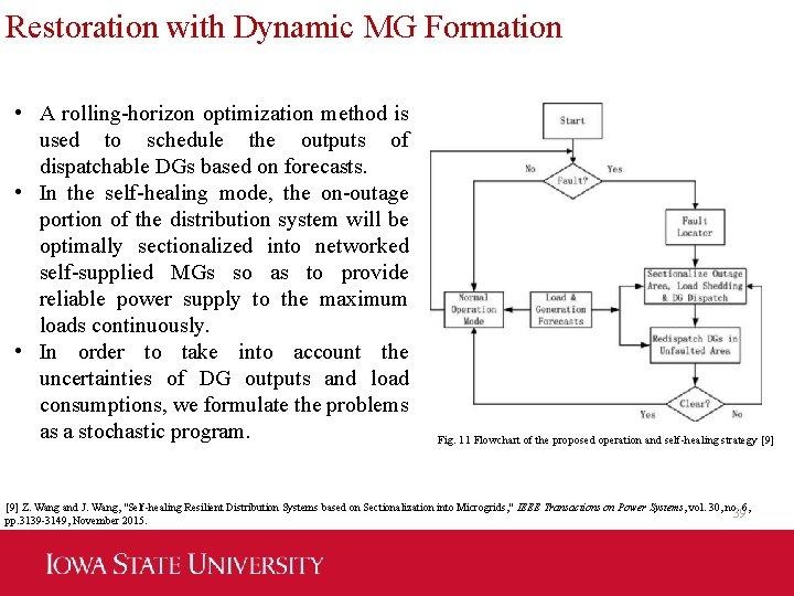 Restoration with Dynamic MG Formation • A rolling-horizon optimization method is used to schedule
