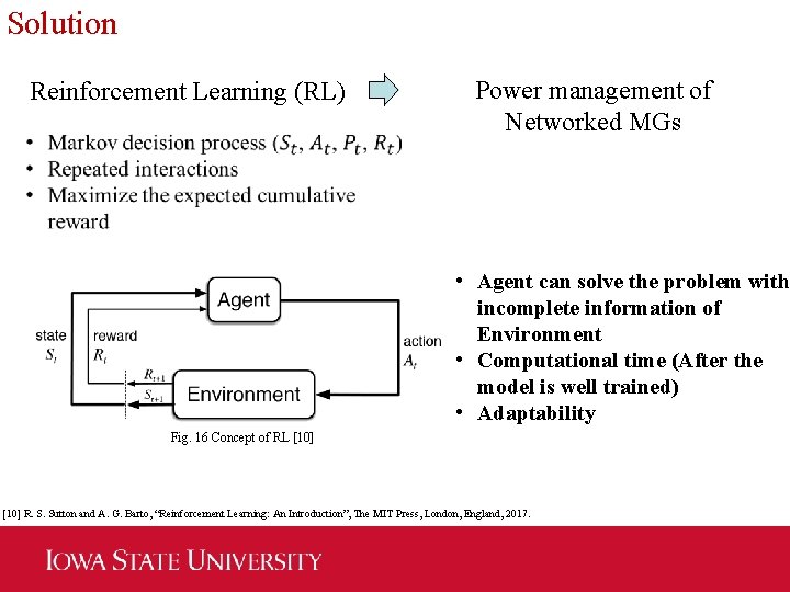 Solution Reinforcement Learning (RL) Power management of Networked MGs • Agent can solve the