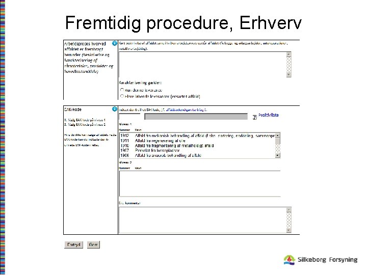 Fremtidig procedure, Erhverv 