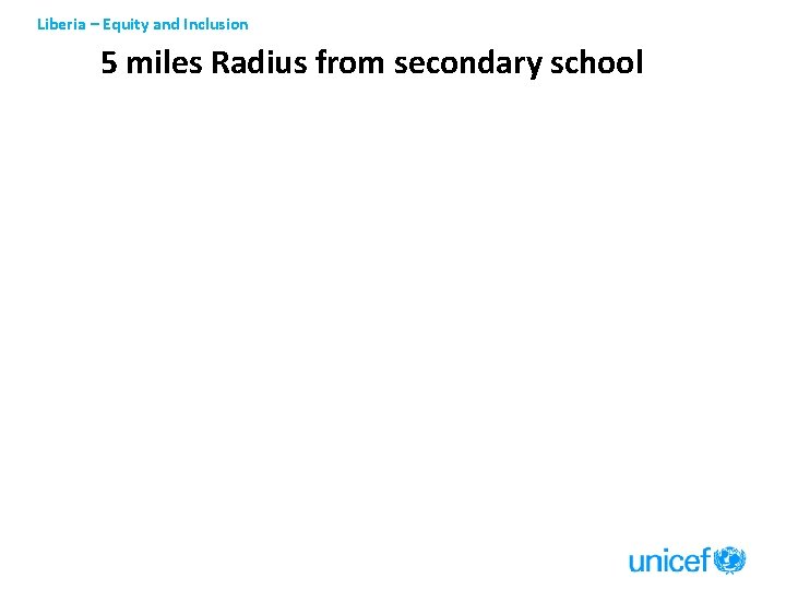 Liberia – Equity and Inclusion 5 miles Radius from secondary school 