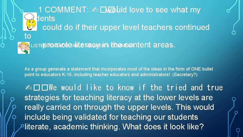 1 COMMENT: ✍��I would love to see what my students could do if their