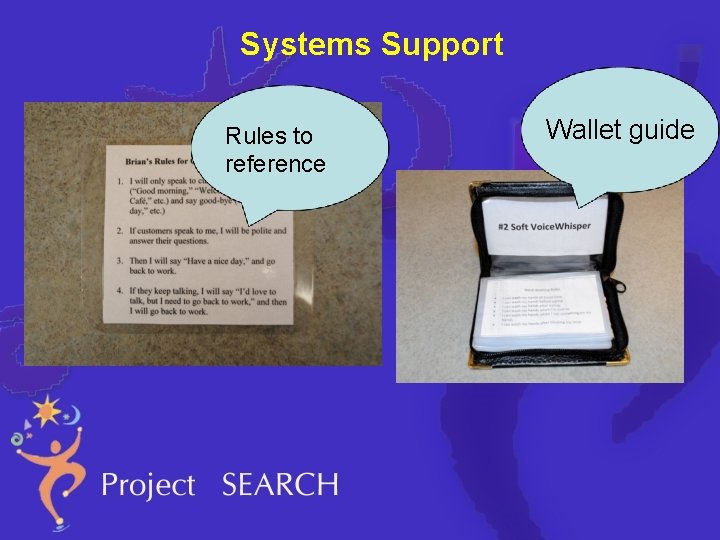 Systems Support Rules to reference Wallet guide 