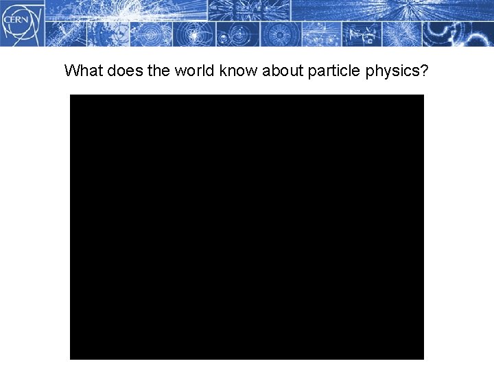 What does the world know about particle physics? Methodology 