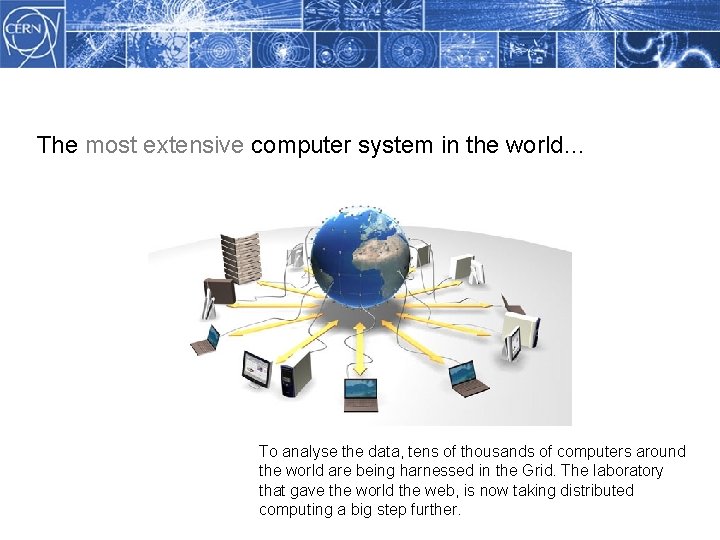 Methodology The most extensive computer system in the world… To analyse the data, tens