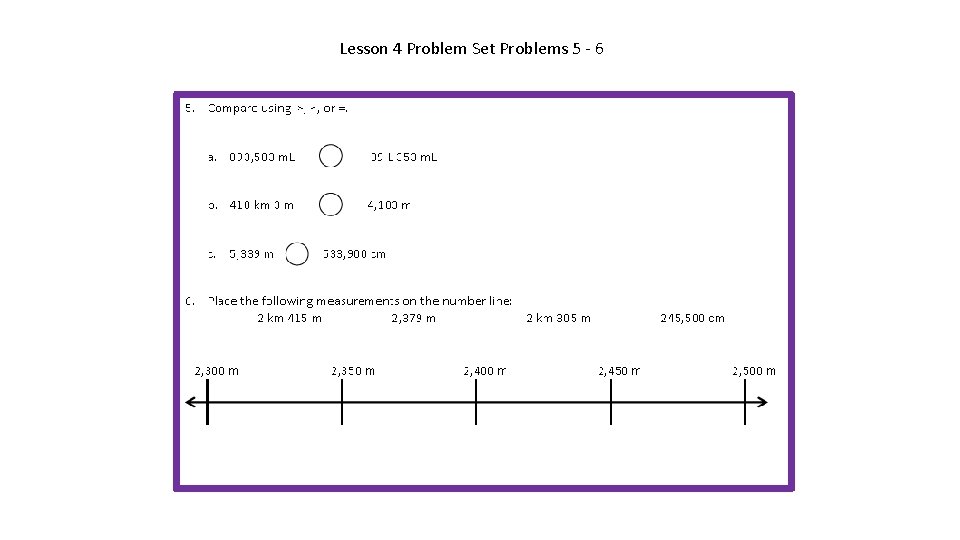 Lesson 4 Problem Set Problems 5 - 6 