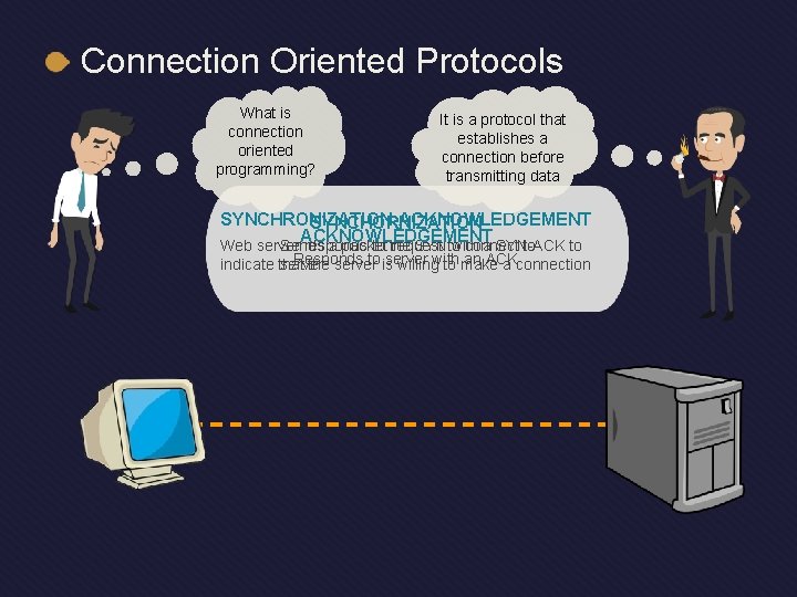 Connection Oriented Protocols What is connection oriented programming? It is a protocol that establishes Connection Oriented Protocols What is connection oriented programming? It is a protocol that establishes