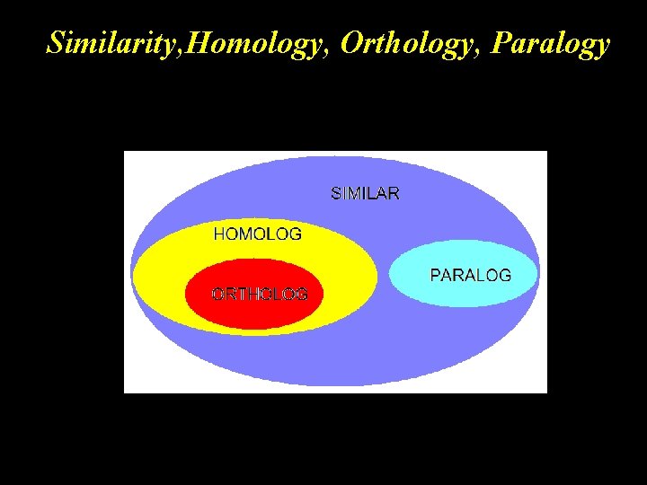 Similarity, Homology, Orthology, Paralogy 