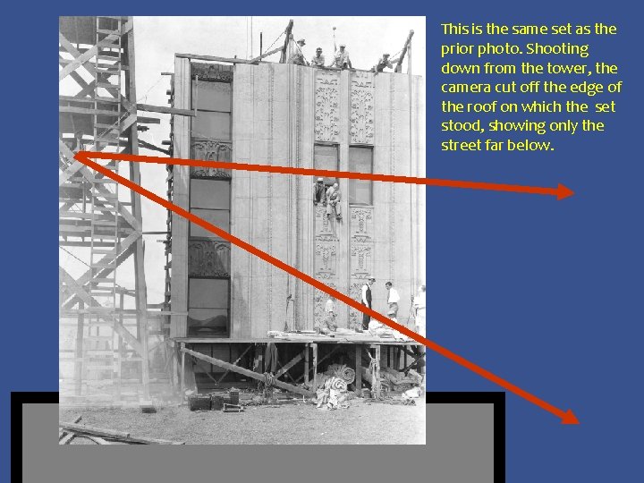 This is the same set as the prior photo. Shooting down from the tower,