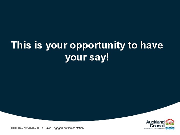 This is your opportunity to have your say! CCO Review 2020 – BIDs Public