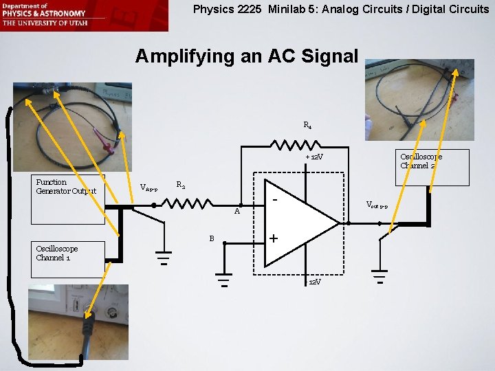 Physics 2225 Minilab 5: Analog Circuits / Digital Circuits Amplifying an AC Signal R