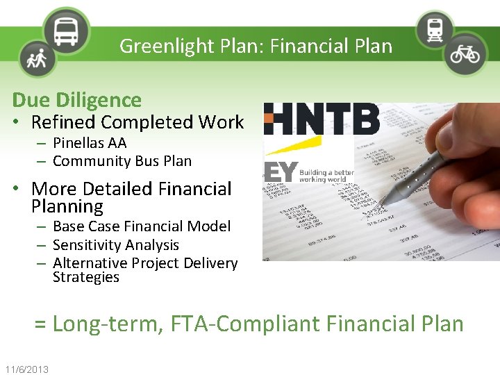 Greenlight Plan: Financial Plan Due Diligence • Refined Completed Work – Pinellas AA –