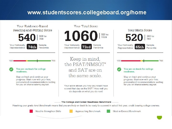 www. studentscores. collegeboard. org/home S 