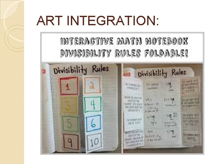 ART INTEGRATION: 