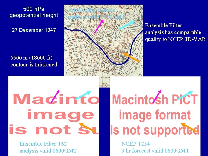 500 h. Pa geopotential height Air Weather Service analysis valid 0400 GMT 27 December