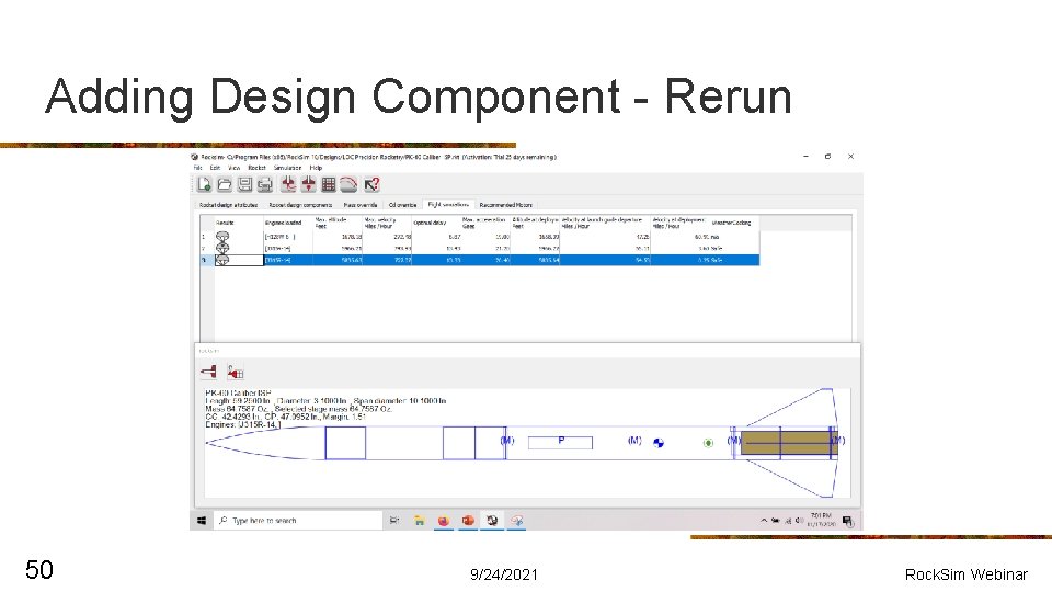 Adding Design Component - Rerun 50 9/24/2021 Rock. Sim Webinar 