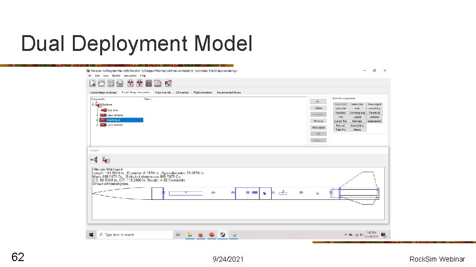 Dual Deployment Model 62 9/24/2021 Rock. Sim Webinar 