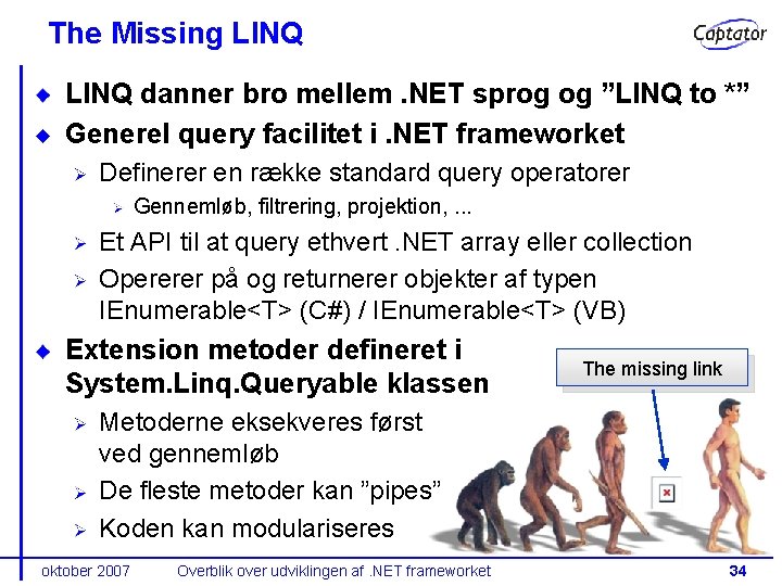 The Missing LINQ danner bro mellem. NET sprog og ”LINQ to *” Generel query