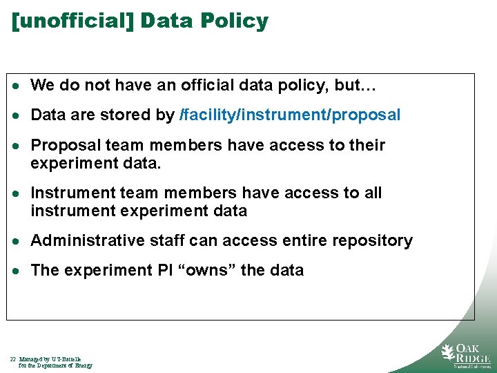 [unofficial] Data Policy · We do not have an official data policy, but… ·