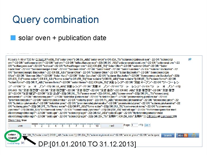 Query combination solar oven + publication date DP: [01. 2010 TO 31. 12. 2013]