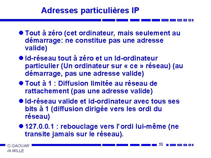 Adresses particulières IP l Tout à zéro (cet ordinateur, mais seulement au démarrage: ne