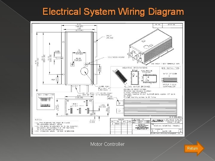 Electrical System Wiring Diagram Motor Controller Return 