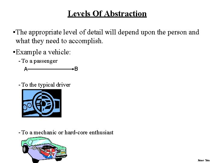 Levels Of Abstraction • The appropriate level of detail will depend upon the person Levels Of Abstraction • The appropriate level of detail will depend upon the person