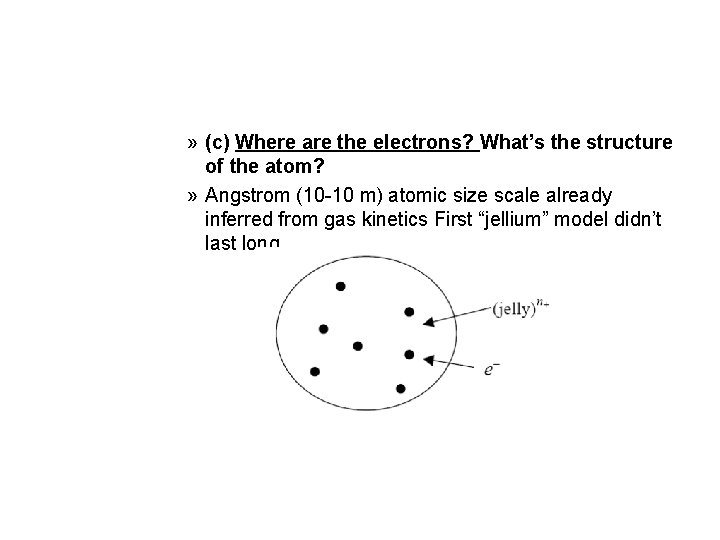 » (c) Where are the electrons? What’s the structure of the atom? » Angstrom