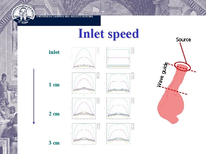 Inlet speed Source 1 cm 2 cm 3 cm Wav e gu ide inlet