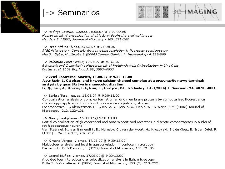 |-> Seminarios |-> Rodrigo Castillo: viernes, 10. 08. 07 @ 9. 30 -13. 00