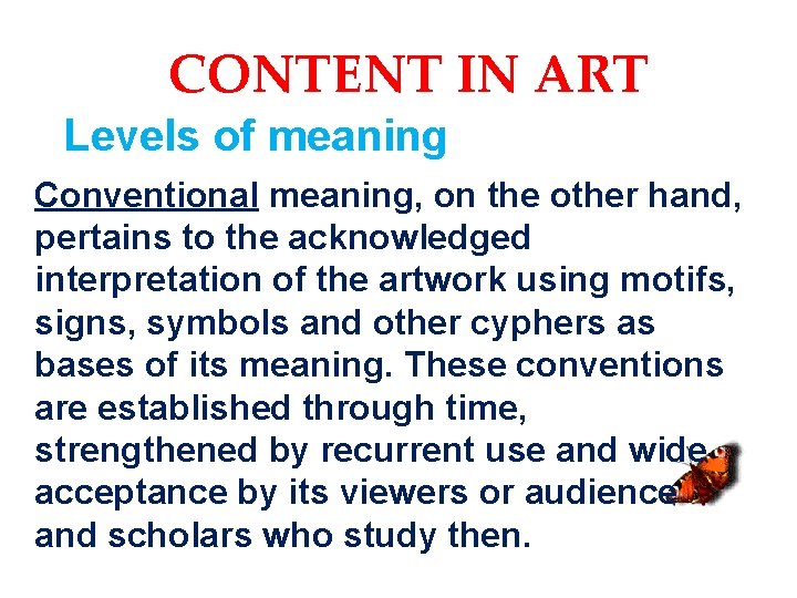 ARTA 111 ART APPRECIATION SUBJECT AND CONTENT Subject