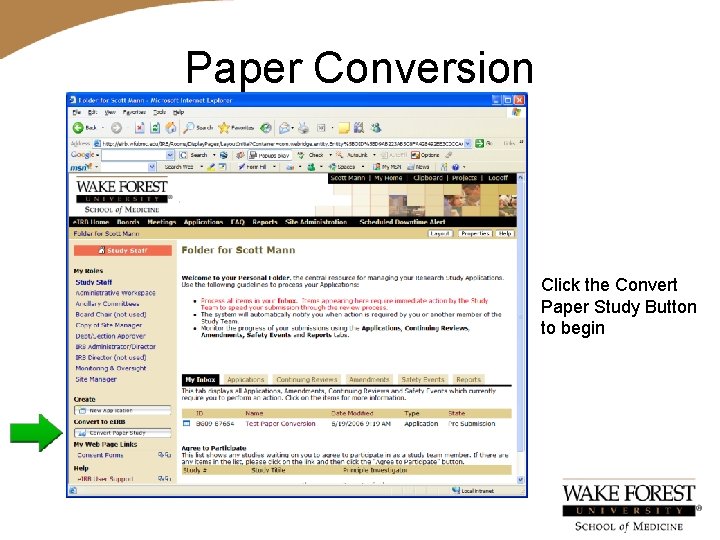 Paper Conversion Click the Convert Paper Study Button to begin 