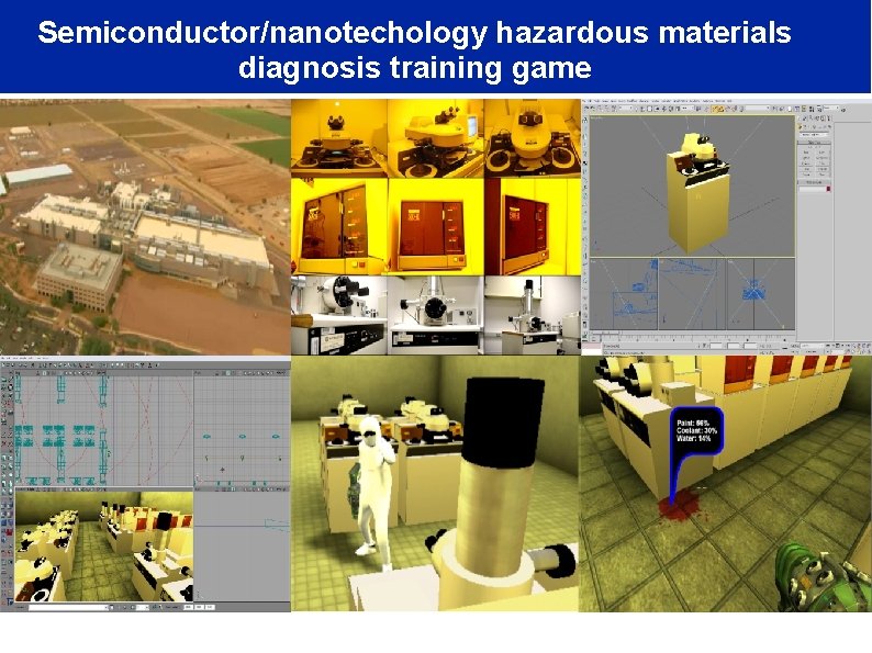 Semiconductor/nanotechology hazardous materials diagnosis training game 