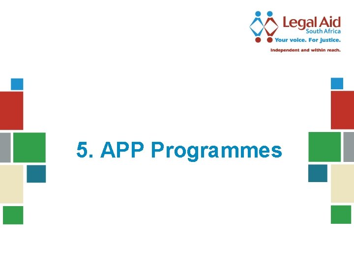 5. APP Programmes 