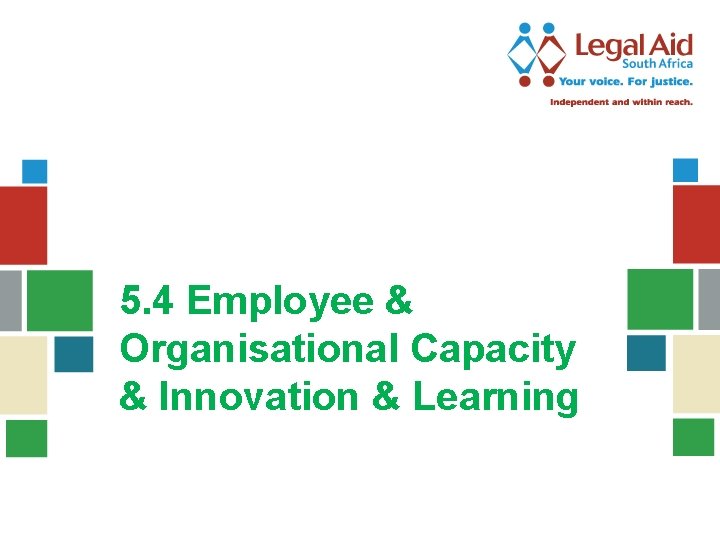 5. 4 Employee & Organisational Capacity & Innovation & Learning 