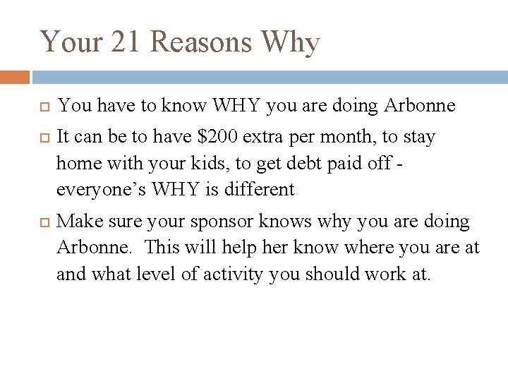 Your 21 Reasons Why You have to know WHY you are doing Arbonne It