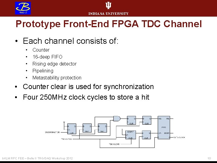 Prototype Front-End FPGA TDC Channel • Each channel consists of: • • • Counter