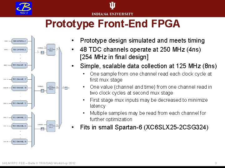 Prototype Front-End FPGA • Prototype design simulated and meets timing • 48 TDC channels
