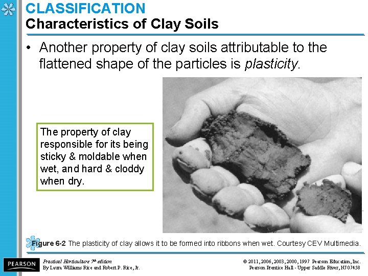 CLASSIFICATION Characteristics of Clay Soils • Another property of clay soils attributable to the