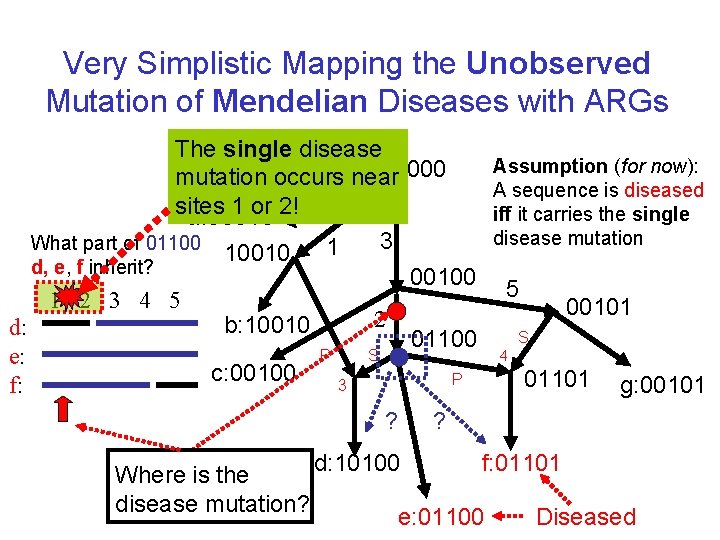 Very Simplistic Mapping the Unobserved Mutation of Mendelian Diseases with ARGs The single disease