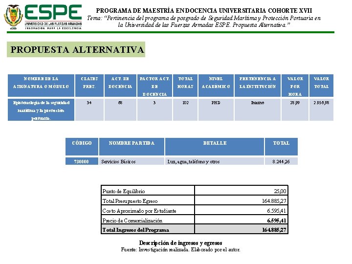 PROGRAMA DE MAESTRÍA EN DOCENCIA UNIVERSITARIA COHORTE XVII Tema: “Pertinencia del programa de posgrado