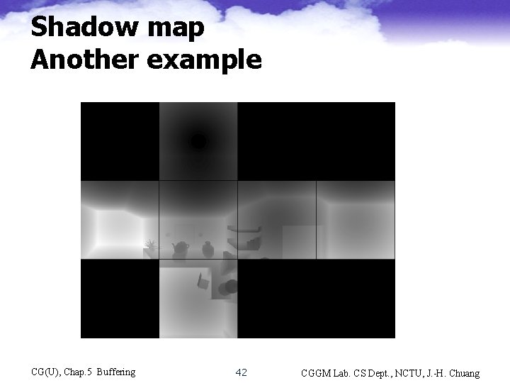 Shadow map Another example CG(U), Chap. 5 Buffering 42 CGGM Lab. CS Dept. ,